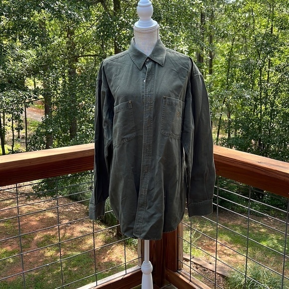 Browning Men’s 100% Cotton Long Sleeve Button Up Work Shirt size XL - Picture 1 of 9